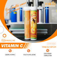 Comprimés effervescents de vitamine C 1000mg à marque privée pour une nutrition quotidienne – Complément alimentaire – 20 comprimés/tube – Stock en gros