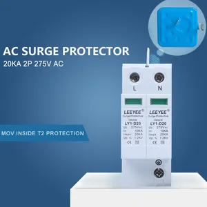 2P 20kA 275V AC spd power surge dispositivo protetor para proteção contra raios trovão