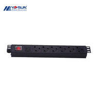 19 ''1.5U Afrique du Sud 16A Master Switch 6 Way Rack PDU Socket Power Distribution Unit avec parasurtenseur