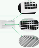 Grille d'échappement réglable en aluminium pour climatisation, sortie d'air de climatisation de taille personnalisée à degrés