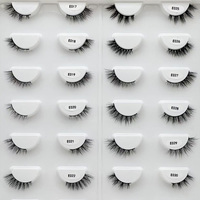 Faux cils courts 3D en vison pur faits à la main, sans cruauté, style œil d'ange, demi-cils, vente en gros