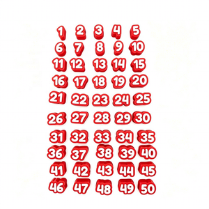 50 Embouts de crayons numérotés, capuchons numérotés réutilisables imprimés en 3D pour l'organisation en classe, accessoires d'apprentissage des mathématiques pour enfants - Product Image 5