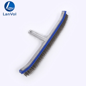 Cepillo para Piscina LanVol <span class=keywords><strong>de</strong></span> 18 Pulgadas, Resistente, <span class=keywords><strong>de</strong></span> Aluminio, con Cerdas <span class=keywords><strong>de</strong></span> Alambre <span class=keywords><strong>de</strong></span> Acero Inoxidable para Limpiar Algas - Product Image 3