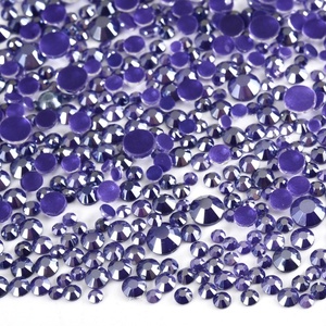 OLeeya Vente en gros de strass en verre cristal à 12 facettes, tailles mixtes SS6-SS20, Mocha Satin, à dos plat, non thermocollants, pour la décoration d'ongles - Product Image 4