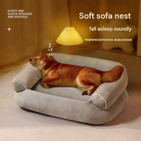 Lit pour chien en polaire doux, grand canapé pour chien, coussin chaud, tapis antidérapant, lit pour animaux de compagnie, Lit Pour Chien Grand Hundebett