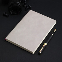 Carnet de notes A5 en cuir PU souple avec couverture rigide, finition dorée, stylo plume, pour le bureau, journal d'écriture, logo personnalisé, cadeau, 100 feuilles