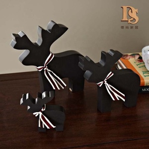 Pièces de décoration en <span class=keywords><strong>bois</strong></span> découpé, 12 pièces, bibliothèque, bureau, <span class=keywords><strong>cerf</strong></span>, cadeau de noël, ornement Animal en <span class=keywords><strong>bois</strong></span> - Product Image 3