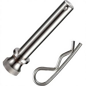 Goupille et clip de <span class=keywords><strong>remorque</strong></span> en acier inoxydable avec prise de <span class=keywords><strong>remorque</strong></span> de 5/8 pouce de diamètre, compatible avec les récepteurs de 2 et 2,5 pouces (1 paquet) - Product Image 1