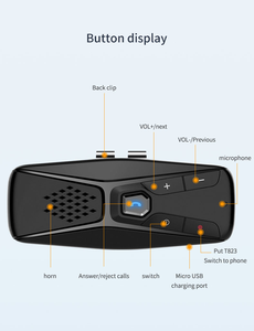 <span class=keywords><strong>Mini</strong></span> haut-parleur T823 plus puissant, kit mains libres pour voiture, haut-parleur <span class=keywords><strong>Bluetooth</strong></span> sans fil pour musique, pour voiture, conférence, extérieur - Product Image 4