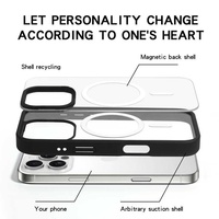 Coque de téléphone magnétique amovible à double plaque arrière imprimable UV, très vendue, pour iPhone 16 17 17 Pro, avec couvercle arrière remplaçable