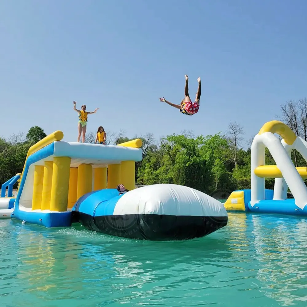 Juego de deportes acuáticos Pvc salto flotante almohada de salto inflable agua inflable aire Blob precios