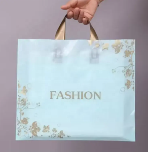 Recyclable <strong>PE</strong> Plastic Packaging Boutique <strong>Bag</strong> Manufacturers <strong>Personalised</strong> Tote Shopping <strong>Bags</strong> with Flexiloop Handle - Product Image 1