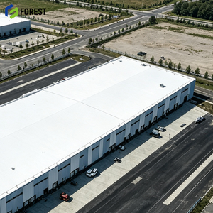 Centre d'entreposage préfabriqué en acier à portée libre pour machines lourdes, avec pont roulant modulaire pour bâtiments industriels - Product Image 1