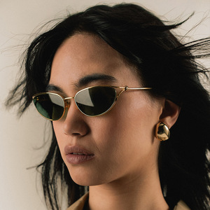 Fashion New <strong>Korean</strong> Style Luxury Trendy Women Sunglasses Sun <strong>Glasses</strong> Versatile Street Metal Cat Eye Shades for Ladies - Product Image 4