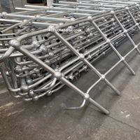 Rampe d'escalier en acier inoxydable galvanisé pour extérieur, pour balustrade et main courante, tube métallique pour clôture de jardin, protection sécurisée