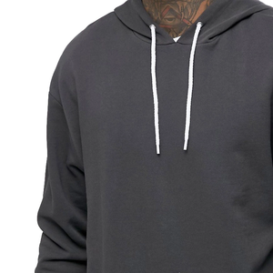 black sweatshirt with white strings
