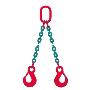 Hlm mẫu miễn phí ISO chứng nhận 4 leeged Sling chains 2 mét tải chuỗi cho cáp treo. G80 cẩu chuỗi cáp treo