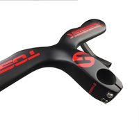 TOSEEK Serat Karbon Bend Stang 400/420/440Mm Sepeda Handle Bar Integer Batang Sepeda Jalan Drop Bars