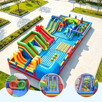 Aire de jeux gonflable pour enfants avec balles, design Stitch, grand centre de jeux mobile pour tout-petits, aire de jeux gonflable