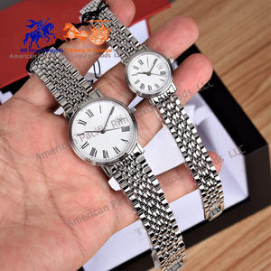 Montre de luxe haut de gamme pour couple, qualité 5A, bracelet en acier inoxydable, étanche, calendrier, chiffres romains - Product Image 2