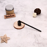 Accessoires pour la maison : Abaisse-bougie droit en forme de cloche pour bougies d'aromathérapie, avec fonction d'extinction et support, personnalisable avec logo