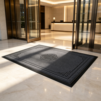 Tapis d'entrée commercial personnalisé en fibre de polyester avec support en PVC pour hôtel, bureau, magasin