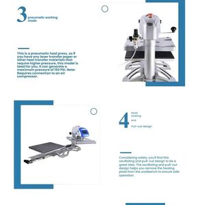 เครื่องพิมพ์ลายเสื้อยืดแบบอัตโนมัติ ขนาด 16x20 นิ้ว แบบสวิงอะเวย์ - Product Image 4