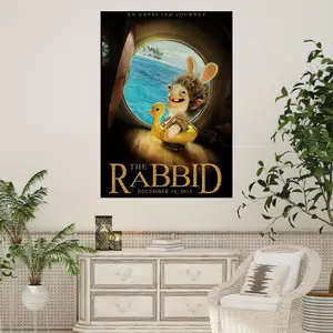 Cartoon Raving Rabbids Game Poster Prints Wall Sticker Painting Bedroom Living Room Decoration Office Home Self Adhesive