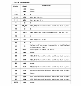 זווית תצוגה רחבה 2.8 אינץ tft lcd מודול 640x480 vga <span class=keywords><strong>mipi</strong></span> <span class=keywords><strong>dsi</strong></span> 300cd/m2 - Product Image 6