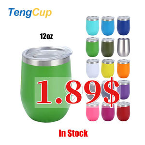 TY12oz在庫あり卸売304ステンレス鋼ワインタンブラーダブルバキュームパワーコーティング外装エッグマグ - Product Image 1