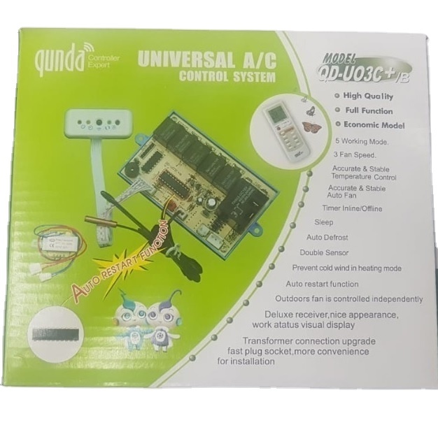 QD-U03C+/B Universal Ac Control Board 3 Speed Universal air Conditioner Control Board Universal A/c Control Board for Split AC