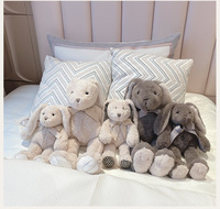 Lapin en peluche de 12 pouces à longues oreilles lapin de Pâques doux lapin en peluche animaux en peluche jouets en peluche lapin en peluche avec longue oreille