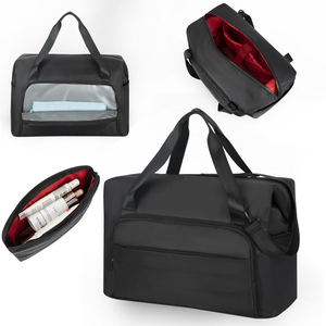 Bolsa de Viaje Resistente de Lona 300D con Compartimento Desmontable para Portátil, Bolsa de Fin de Semana Negra para <span class=keywords><strong>Viajes</strong></span> de Negocios BSCI - Product Image 2