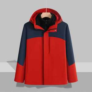 เสื้อแจ็คเก็ตกันลมแบบ 3-in-1 บุขนแกะสีบล็อกกิ้ง สำหรับทุกเพศ ทนลม เหมาะสำหรับงานกลางแจ้ง - Product Image 3