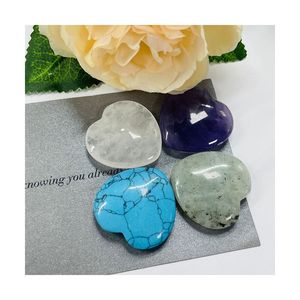 <span class=keywords><strong>Pierre</strong></span> précieuse naturelle en agate de guérison en forme de cœur gonflé en aventurine verte HY, <span class=keywords><strong>pierre</strong></span> de reiki pour soulager l'anxiété - Product Image 4