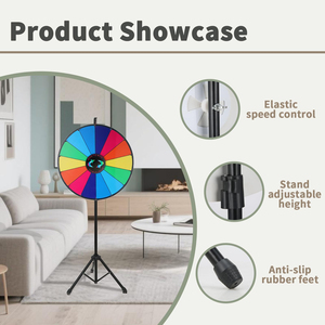 Roue de la Fortune Portable Multicolore en Métal, Taille Moyenne, pour Événements, Sports et Divertissement - Product Image 3