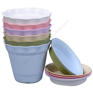 Venta al por Mayor DDA328, Maceta de Plástico para Plantas de Interior con Bandeja, Maceta Pequeña para Flores y Suculentas de Balcón - Product Image 1