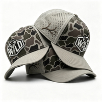 Gorra Trucker de Camuflaje de Secado Rápido con Bordado 3D de Ciervo, Ligera, Protección Solar, para Camping y Pesca