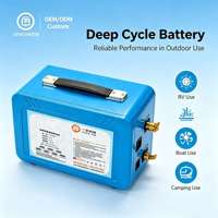 Batería de fosfato de hierro y litio (LiFePO4) de 12V 100Ah de ciclo profundo compacta, reemplazo para paquete de baterías de plomo-ácido para motor de pesca marina.