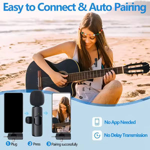 Micrófono de Solapa Profesional con Condensador, Omnidireccional, USB-C, con Cancelación de Ruido, Mini Micrófono Inalámbrico para Entrevistas, Metálico - Product Image 3