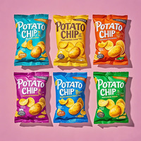 Sac en mylar personnalisé imprimé de logo sac d'emballage en plastique thermoscellé en aluminium feuille de casse-croûte pop-corn pomme de terre tortilla maïs chips