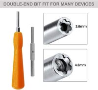 Tournevis, kit de tournevis de sécurité à double embout 4,5 mm 3,8 mm pour ouvrir les consoles NES, SNES, N64, GameBoy, GameCube, Virtual Boy