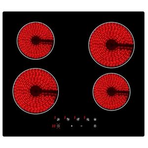 Table de cuisson électrique à 4 brûleurs encastrée en vitrocéramique avec <span class=keywords><strong>plaque</strong></span> en céramique durable - Product Image 3