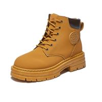 Nouvelles bottes de travail à tige haute pour l'automne et l'hiver avec semelles épaisses et antidérapantes, bottes à la cheville pour femmes avec une hauteur accrue à l'intérieur