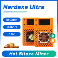 500GH Ultra Nerdaxe Bitaxe Bitcoin Miner 15W Faible consommation d'énergie SHA256 Appareil de minage solo à domicile