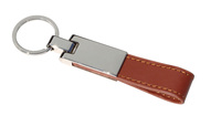 OEM Rechteckiger Leder-Karabiner-Schlüsselanhänger Blanko Langlebiger Metall-Schlüsselring für Werbegeschenke Großhandel