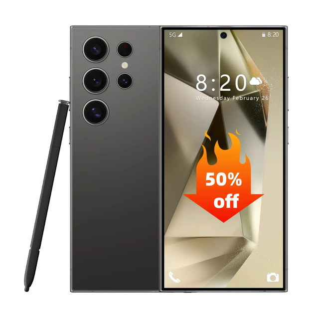 2025 Ultra 5G S25 Smartphone 16GB+1TB 7.3 Inch Screen Dual Sim Android Unlocked with 144Hz Refresh Rate 108MP Rear Camera