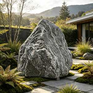 Pierre naturelle paysagère, roche décorative verte veinée pour jardin extérieur, élément durable pour jardin vertical - Product Image 5