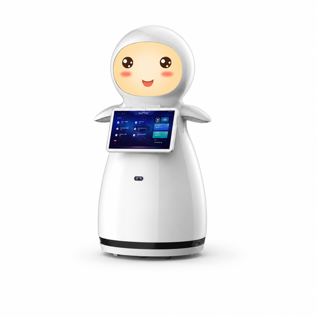Smart AI Reception Robot for Hotel Office Hospital with Voice Interaction 13.3 Inch Touch Screen and LiDAR Navigation