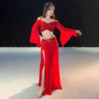 Robes de danse du ventre, ensembles de jupes, vêtements de scène pour femmes, ensemble de vêtements de performance pour adultes en polyester